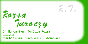 rozsa turoczy business card