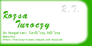 rozsa turoczy business card